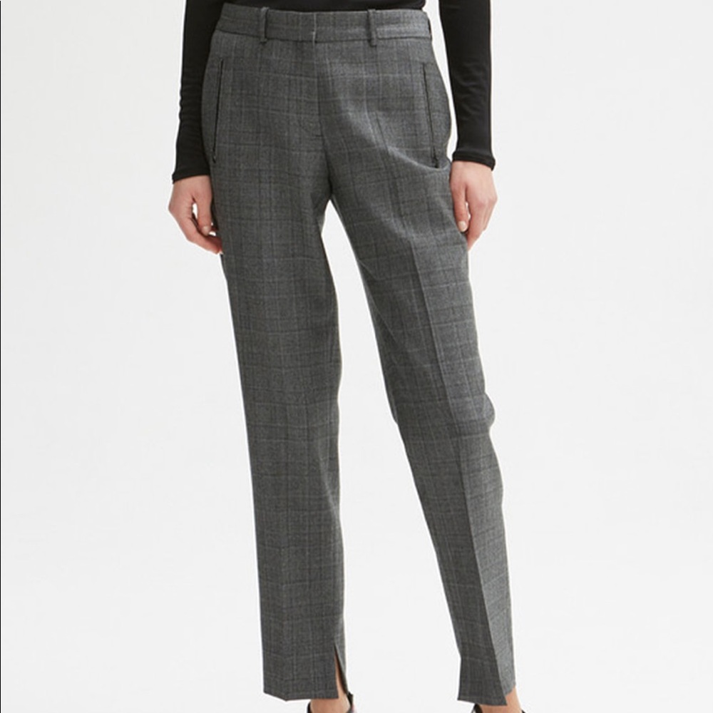 NEW wTag-RODEBJER Paloma Check Gray Dress Pants XS